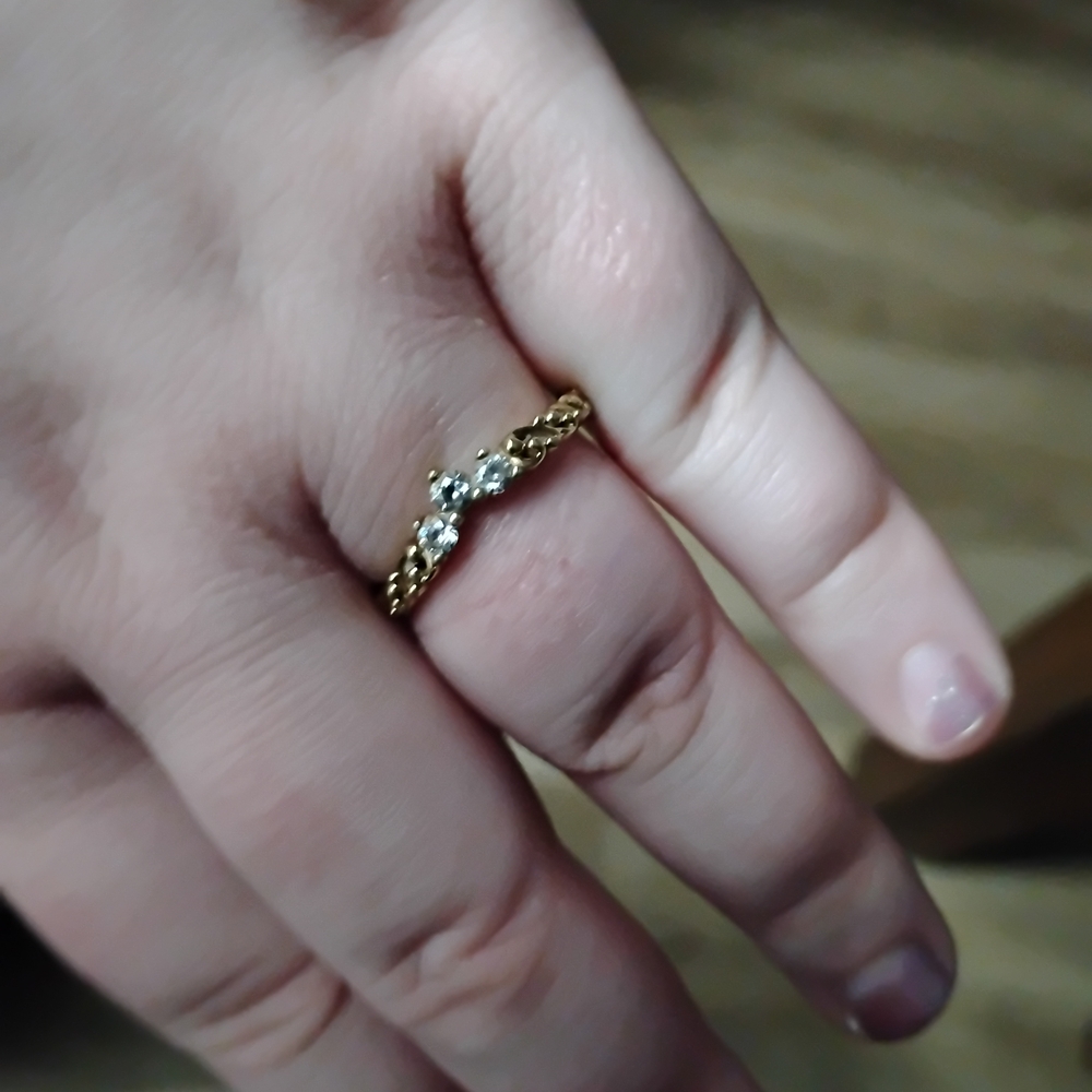 Elegant Dainty Pandora Gold-plated Wedding Band 💖💖💖 - Picture 3 of 9